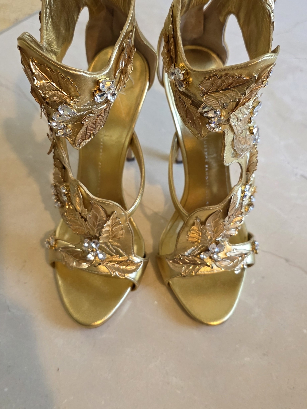 Giuseppe Zanotti Gold Leaf Embellished High-Heel